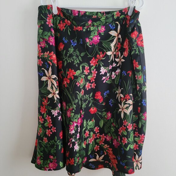 Liz Claiborne Floral Skirt 1X Plus Size - Picture 1 of 3